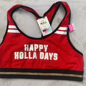 VS PINK Retired Pink Crop Sports Bra Size Small